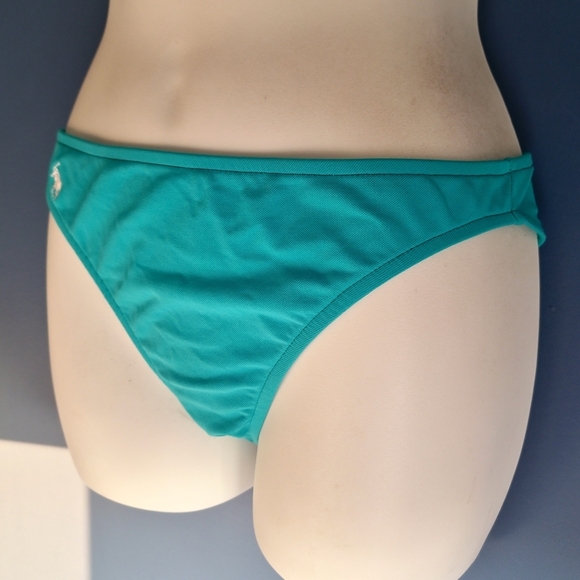 Ralph Lauren Women's Teal Bikini Bottom POLO Pony Player - NWT Size M - Picture 7 of 14